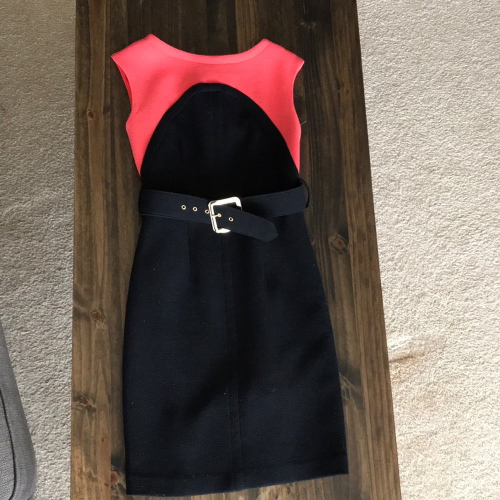 Milly color block wool dress